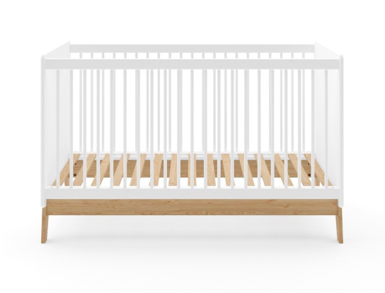 Wit houten spijlenbed Equilibre