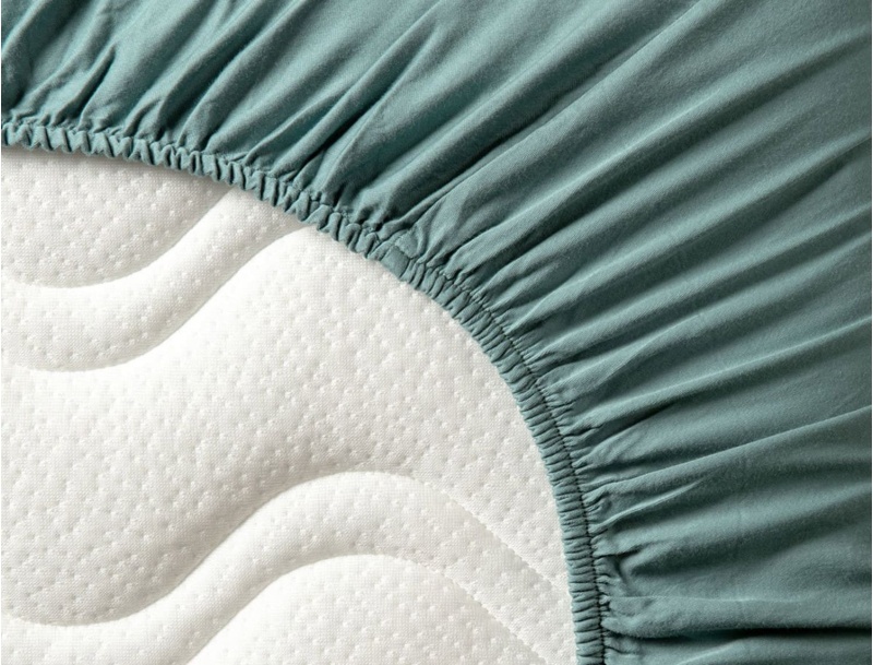 Lenzuolo con angoli in cotone Eucalyptus 90x190 con elastico.