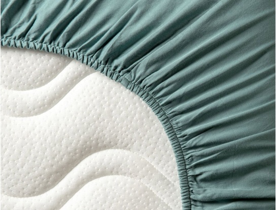 Lenzuolo con angoli in cotone Eucalyptus 90x190 con elastico.