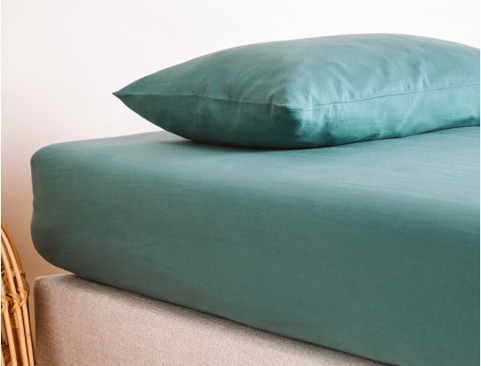 Lenzuolo con angoli in Eucalipto 90x190cm Cotone Bio certificato GOTS