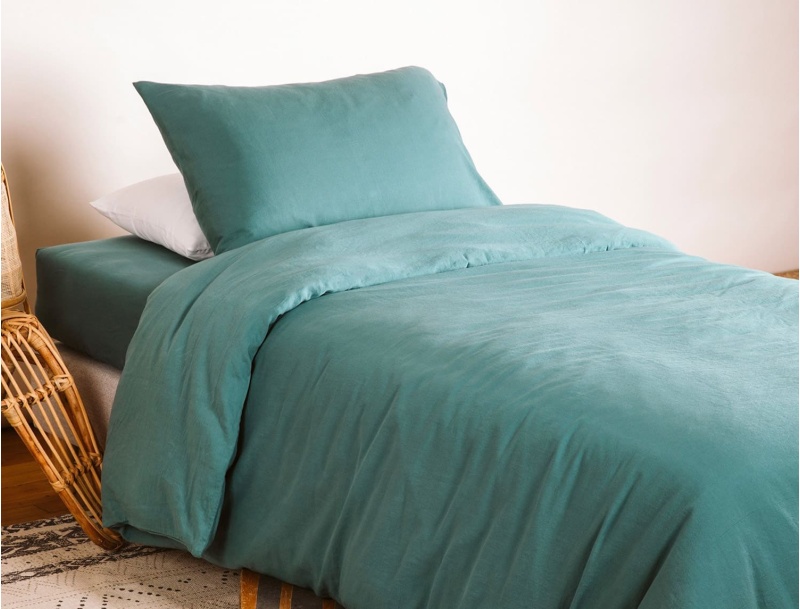 GOTS Certified Organic Cotton Fitted Sheet Eucalyptus