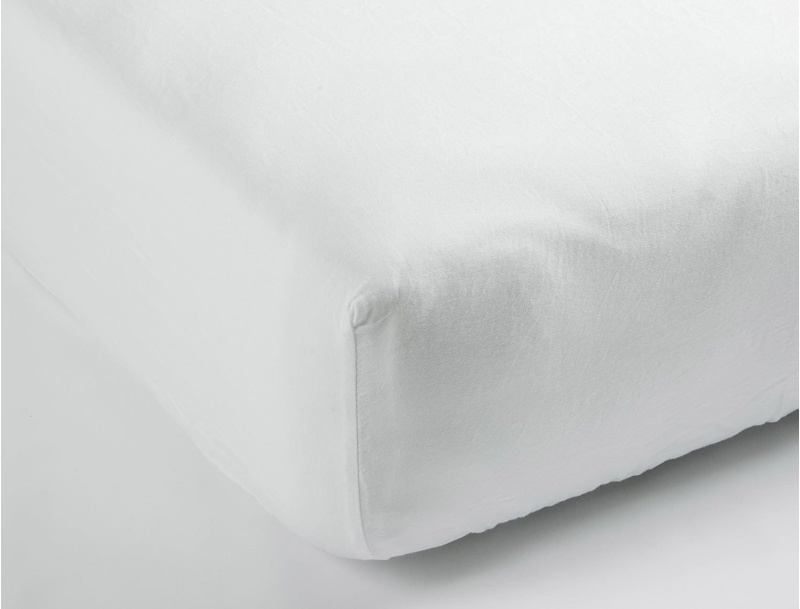 Drap housse blanc 140x200 Coton Bio