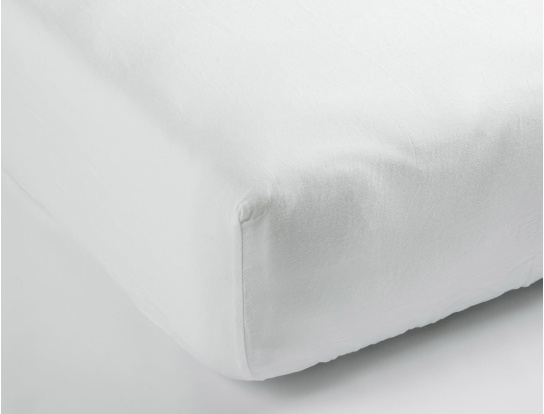 Lenzuolo con angoli bianco 140x200 Cotone Bio