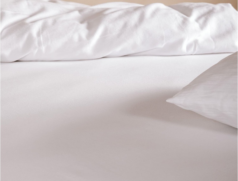 Drap housse 140x200cm Blanc Coton Bio