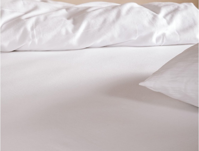 Lenzuolo con angoli 140x200cm Bianco Cotone Biologico