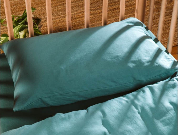 Funda de almohada para bebé 40x60cm 80 hilos Eucalipto
