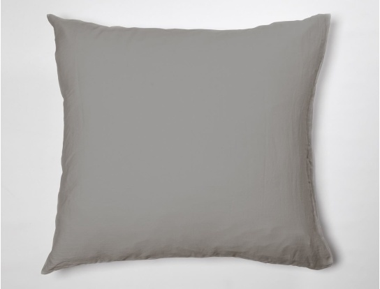 Taie oreiller Gris Tourterelle en coton bio 60x60 cm