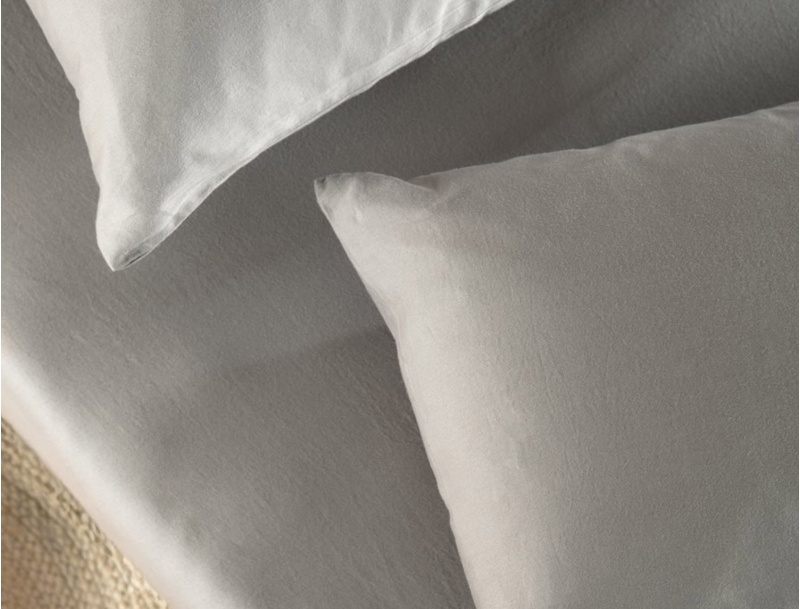 Federa per bambini 60x60cm Grigio Tortora certificata GOTS