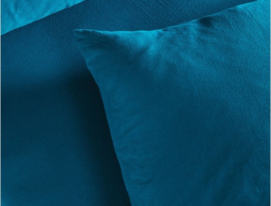 Taie d'oreiller enfant 60x60cm Bleu Nuit certifié GOTS