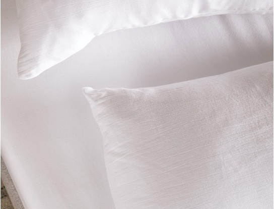 Funda de almohada 50x70cm Blanca GOTS