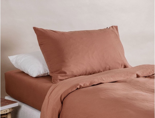 Funda de almohada para adulto 50x70cm Terracota