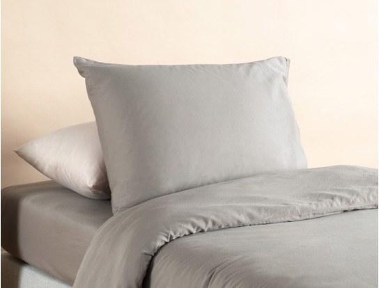 Taie d'oreiller adulte 50x70cm Gris Tourterelle