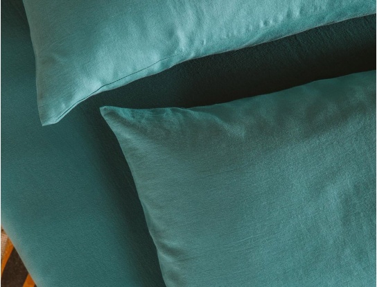 Funda de almohada 50x70cm Eucalipto GOTS