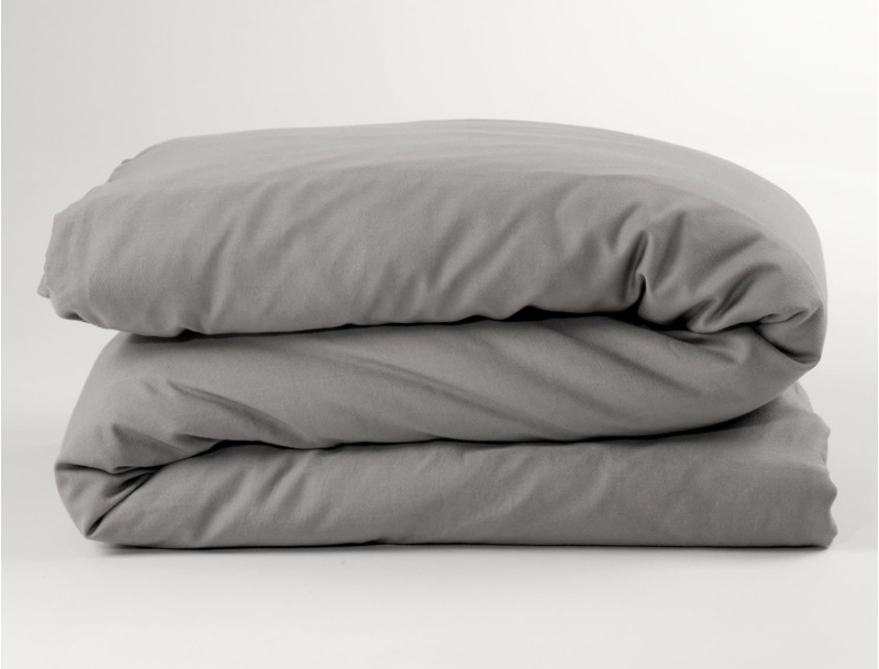 Housse de couette coton bio GOTS Gris