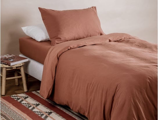 Bettbezug 140x150 Terracotta