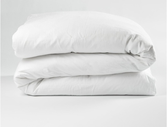Housse de couette 140x200cm coton bio GOTS Blanc