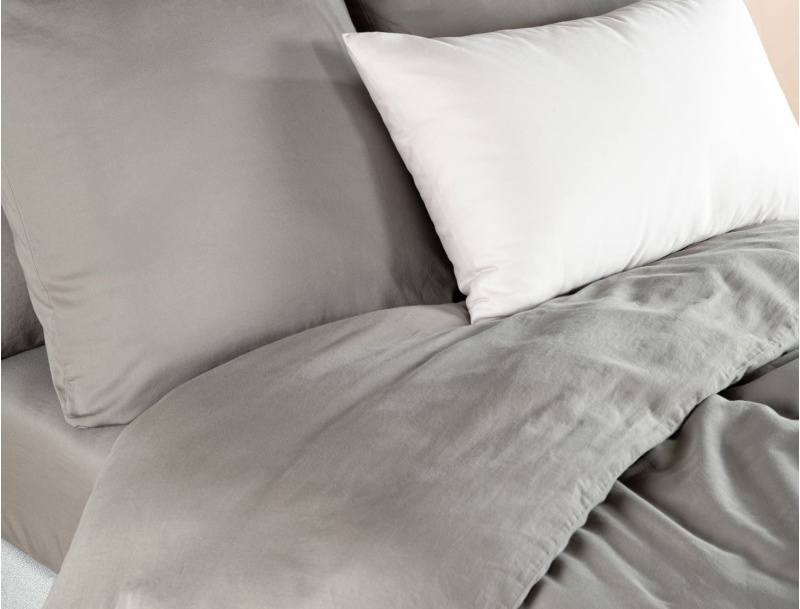 Housse de couette gris 100% coton bio