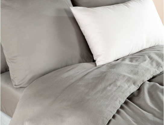 Housse de couette gris 100% coton bio