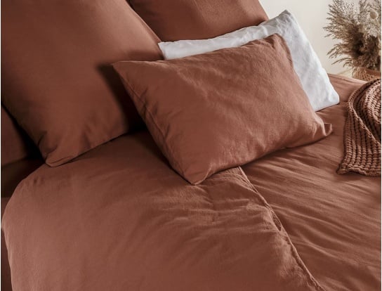 Bio-Baumwoll Bettbezug terracotta 100% Bio-Baumwolle