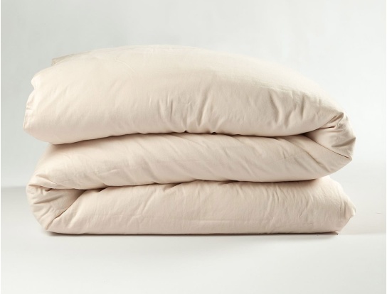 Housse de couette 140x200cm coton bio GOTS Rose Nude