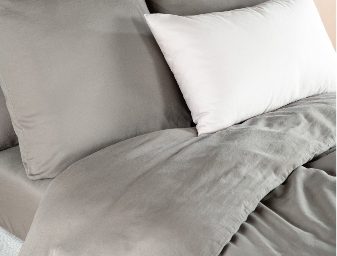 Funda de edredón 260x240 cm Gris Algodón Orgánico