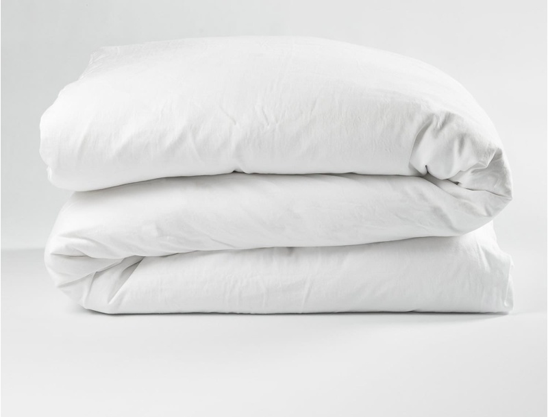 Housse de couette 240x260cm pur coton bio blanc