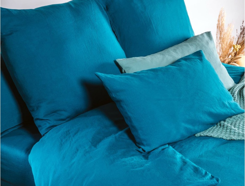 Duvet cover 260x240 cm Night Blue Organic Cotton