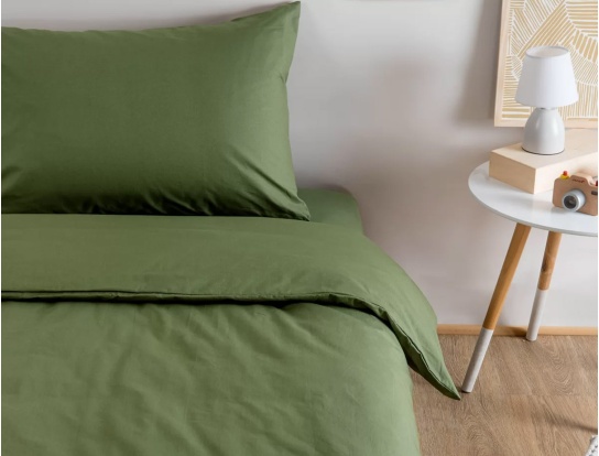 Duvet cover 140x200 - fitted sheets 90x190 - pillowcase 60x60 Khaki