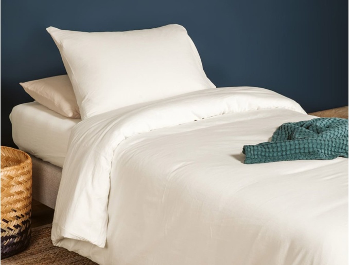 Drap housse Ecru Coton Bio certifié GOTS