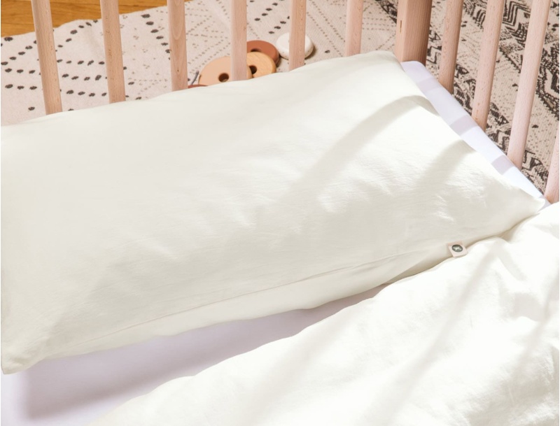 Funda de almohada bebé 40x60cm 80 hilos Crudo