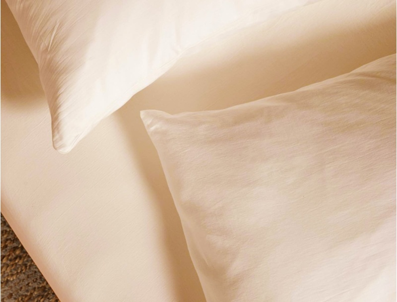 Funda de almohada para bebé rosa nude certificada GOTS