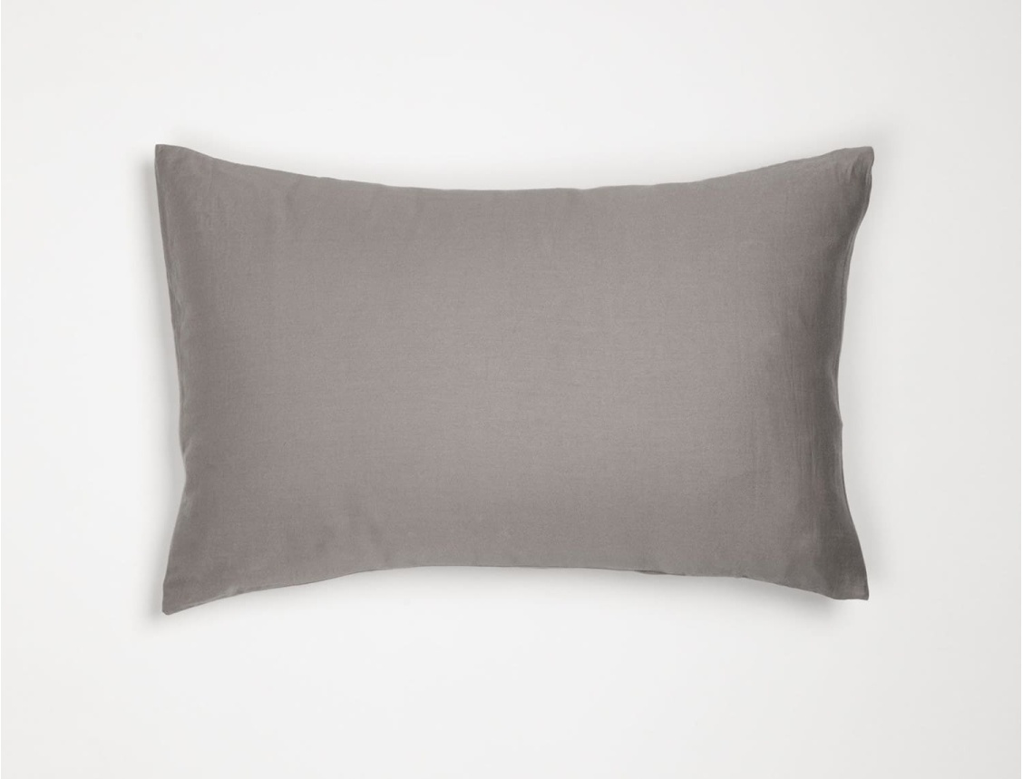 Funda de almohada 40x60 Gris algodón orgánico