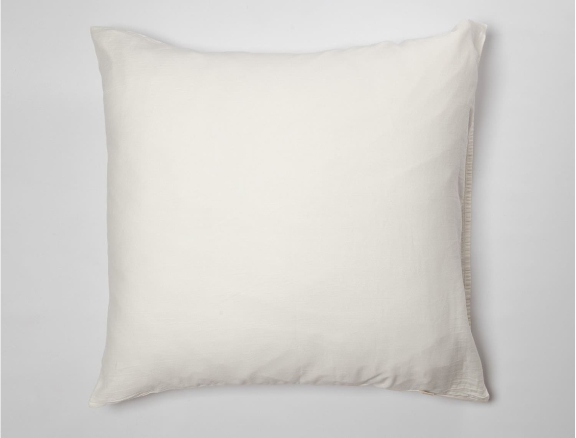 Funda de almohada Ecru de algodón orgánico 60x60 cm