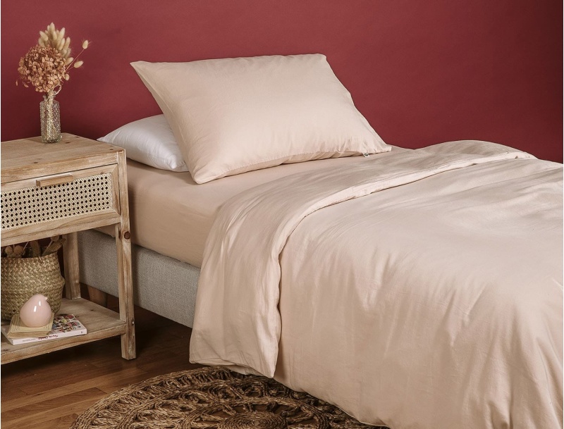Housse de couette 140x200 Rose Nude
