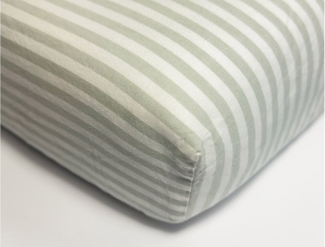 Drap housse 90x190cm Percale de Coton Bio Vert Tilleul certifié GOTS