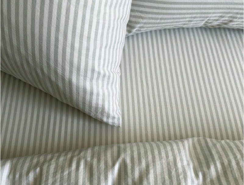 Hoeslaken Lindegroen 140x190 Biologisch Percale Katoen