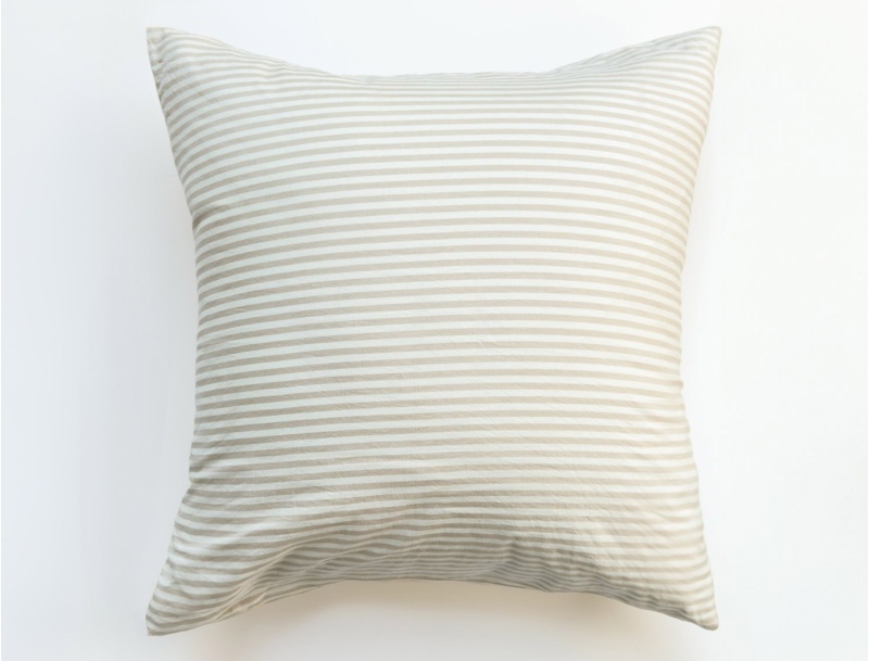 Funda de almohada de percal de algodón orgánico 60x60 cm Lino