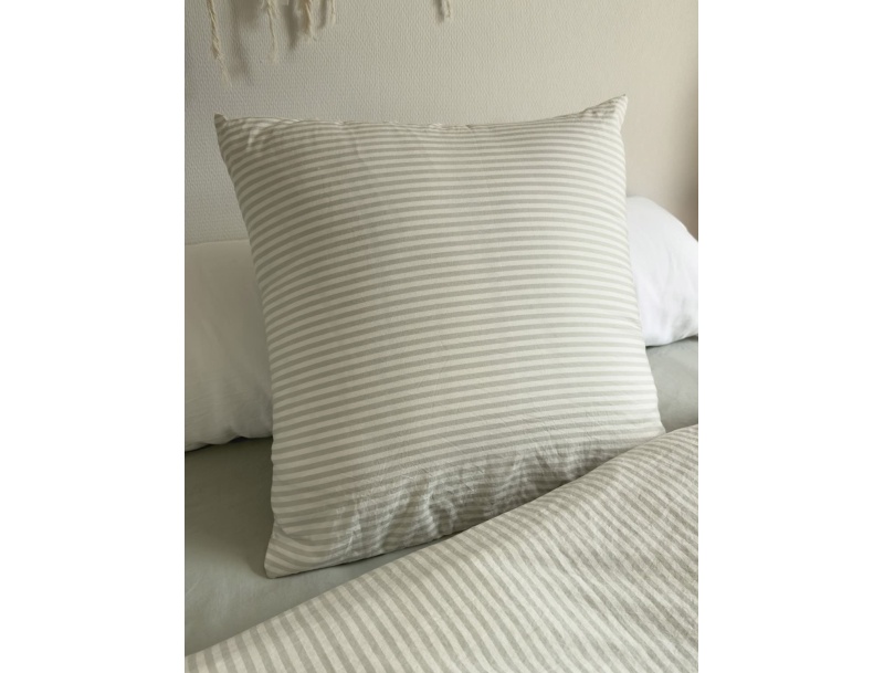 Funda de almohada infantil 60x60 Percal de algodón orgánico Verde Lima