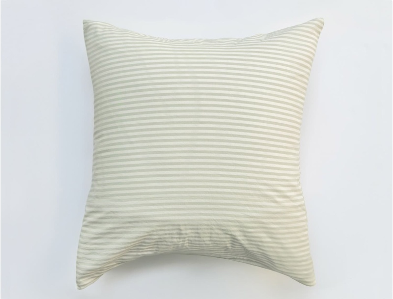 Funda de almohada de percal de algodón orgánico 60x60 cm Verde Lima