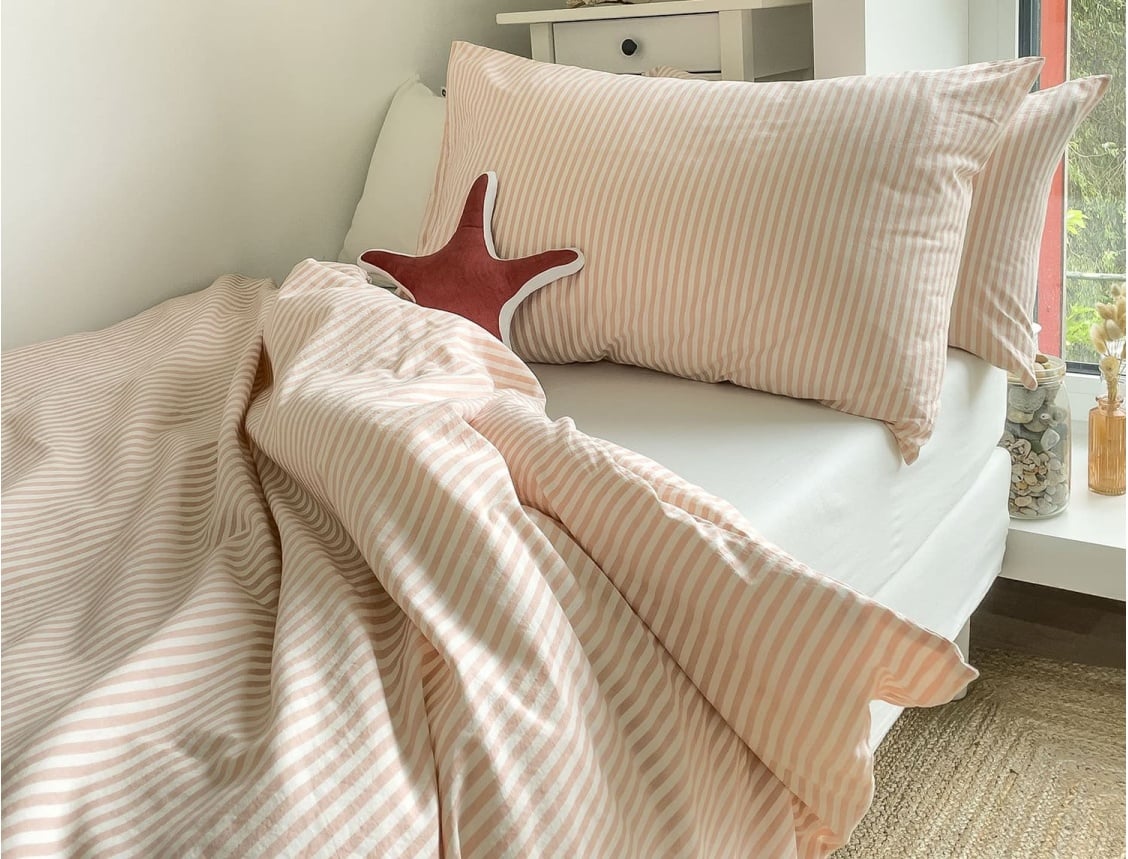Housse de couette 140x200cm coton bio GOTS Peach