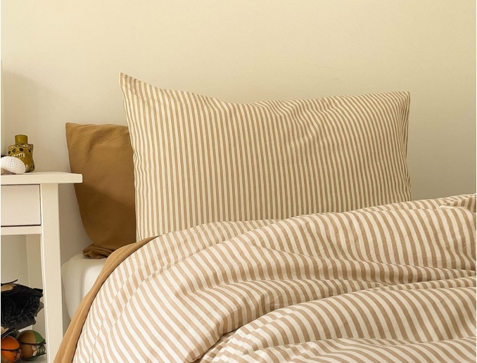 Housse de couette 140x200cm coton bio GOTS Ambre