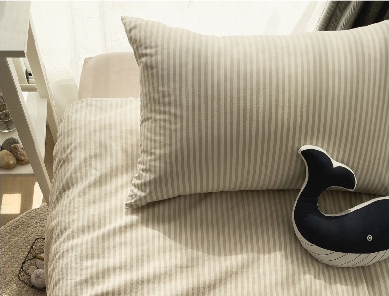 Housse de couette adulte percale de coton bio Lin