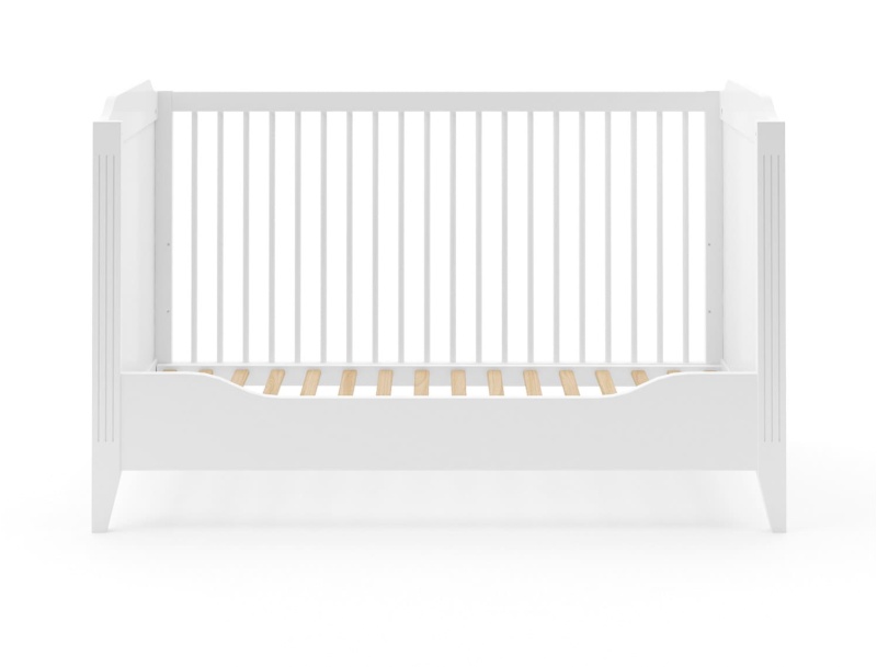 Verbeterde versie van het witte Heritage babybed