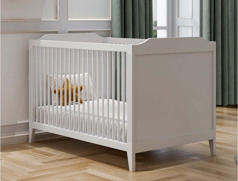 Zoom sur le lit bébé évolutif Héritage Blanc