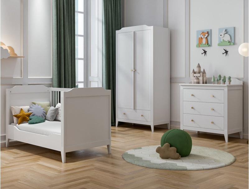 Uitbreidbare witte Heritage babykamer