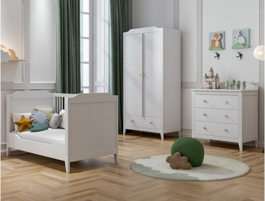 Witte Héritage ladekast in een babykamer