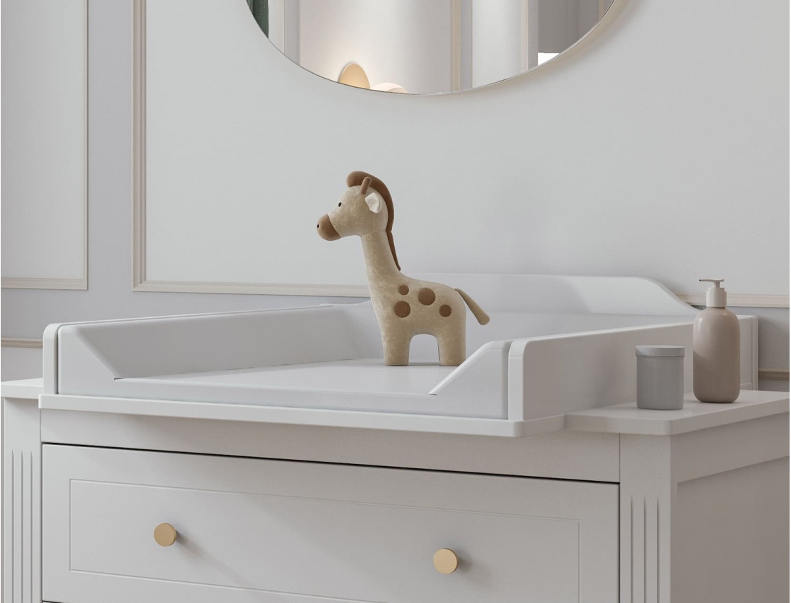 Heritage white changing table