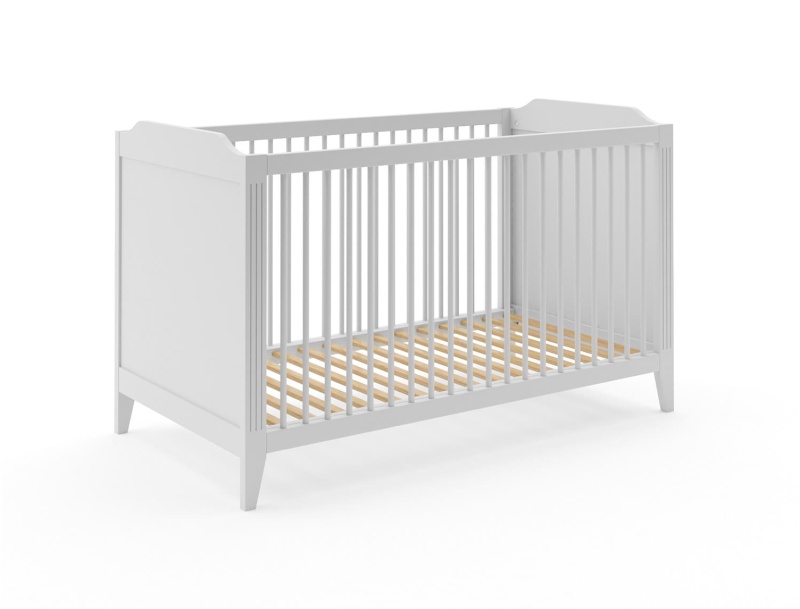 Heritage Grey baby bed with adjustable bed base