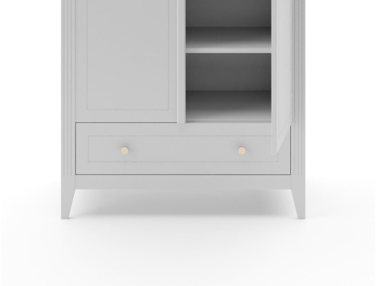 Armario Heritage Gris con cajón de almacenamiento.
