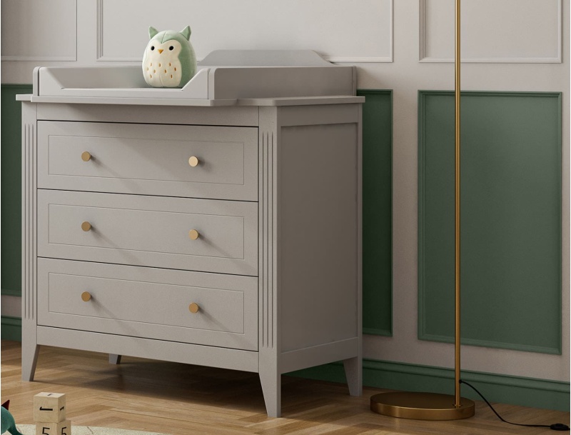 Héritage ladekast met grijze verschoontafel